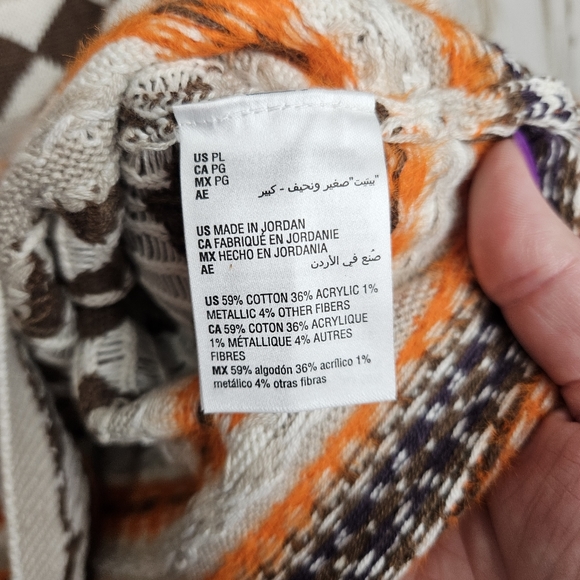Style & Co Women's Fair Isle Pullover Sweater Brown Orange NWT Size Large Petite - Picture 7 of 11